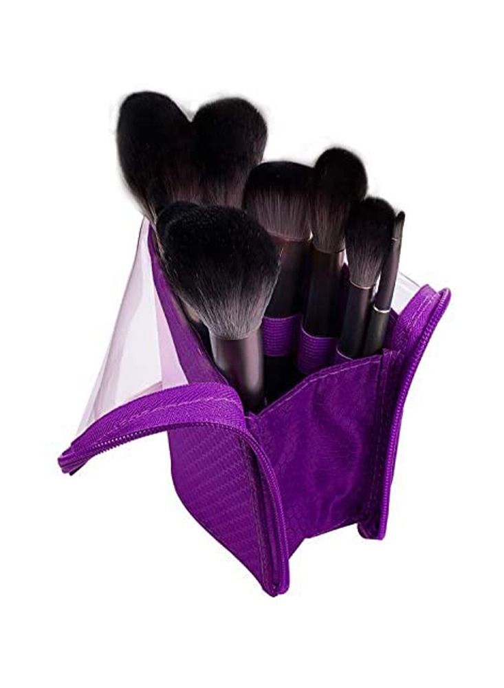 MARGOUN حافظة فرش المكياج منظم حقيبة قلم متعددة الوظائف شفافة مستحضرات التجميل حقيبة أدوات التجميل والقرطاسية - Image 3