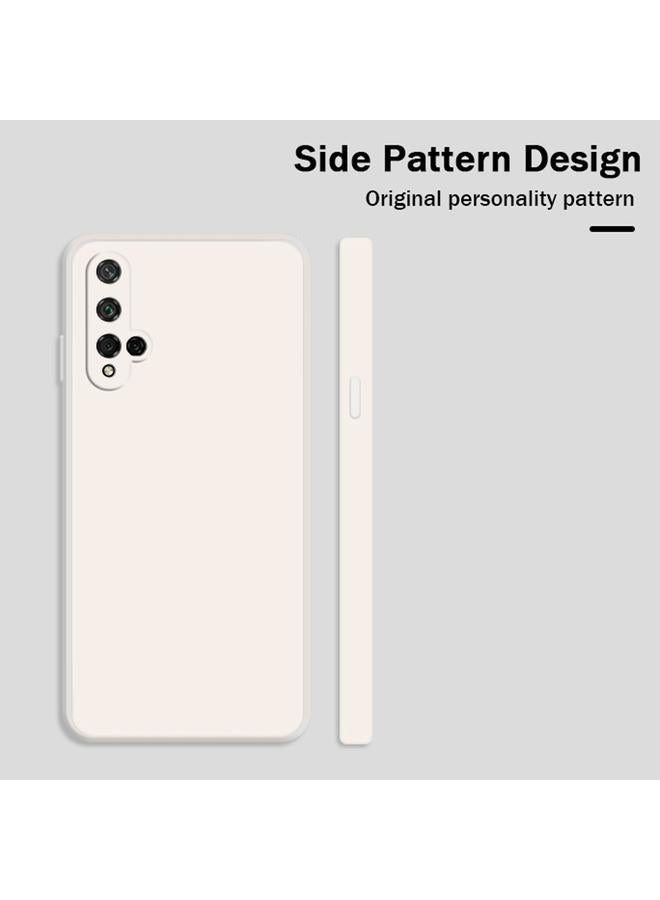 زبون جراب لهاتف Honor 20 بلون سادة من السيليكون السائل المقلد بحافة مستقيمة وغطاء حماية كامل مقاوم للسقوط - Image 2