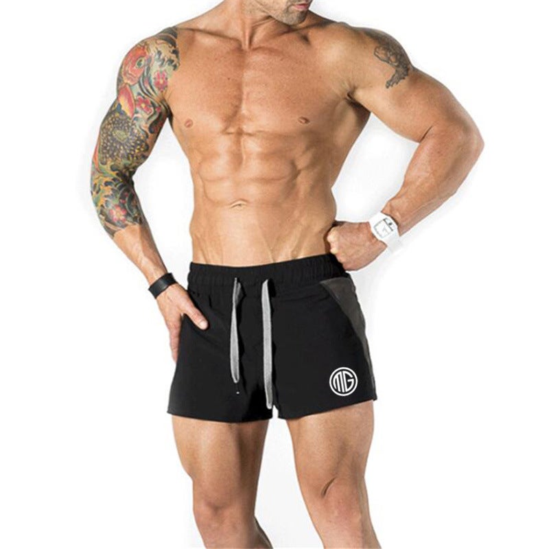 Generic Foreign Trade wish fitness shorts mens summer GYM thin quick-drying sports shorts outdoor running training pants Black - Image 1