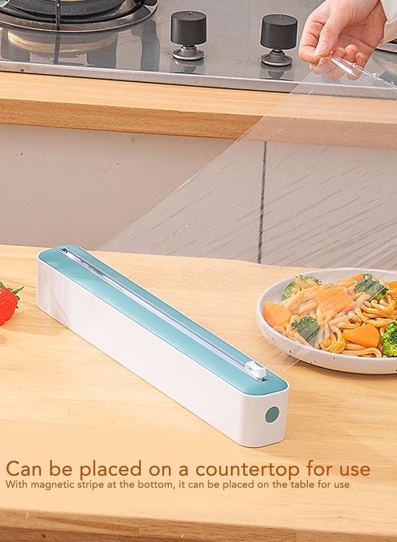 DIOTTI Magnetic Reusable Food Wrap Cutter – Aluminum Foil, Cling Film & Plastic Wrap Dispenser with Built-in Slide Cutter - Image 3