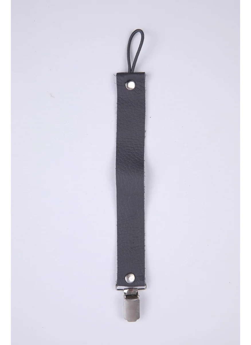 Baby Hola Babyhola Pacifier Strap with Protected Metal Clip 100% Genuine Leather Specially Packaged Gift 1072-1
