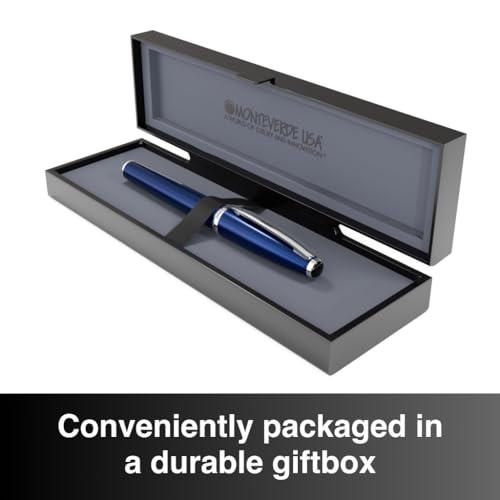 Monteverde USA Aldo Domani Rollerball Pen with Refill Gift Set (Blue) - Premium pen for Men & Women, Perfect for Office, Business, School, Gifts, Journaling, Autographs - Image 3