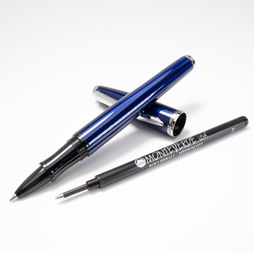 Monteverde USA Aldo Domani Rollerball Pen with Refill Gift Set (Blue) - Premium pen for Men & Women, Perfect for Office, Business, School, Gifts, Journaling, Autographs - Image 1