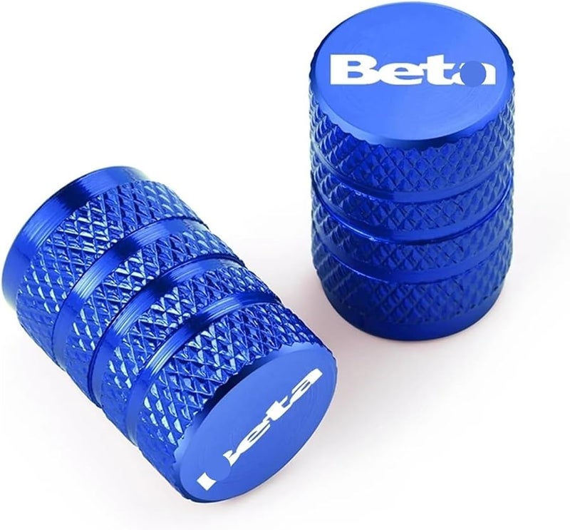 Blue Aluminum Motorcycle Tire Valve Caps Compatible with RR 125 200 350 390 430 450 480 2T 4T LC 50 Enduro Evo 250 300 80 Junior Senior - Image 1