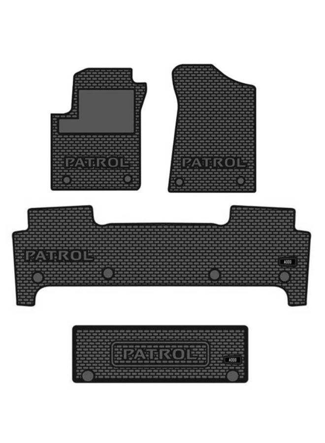  م م ذ ح م ش ﻦﻔﻳرد بطانات سجادات الأرضية الداخلية المطاطية لسيارة باترول Y62 - Image 1