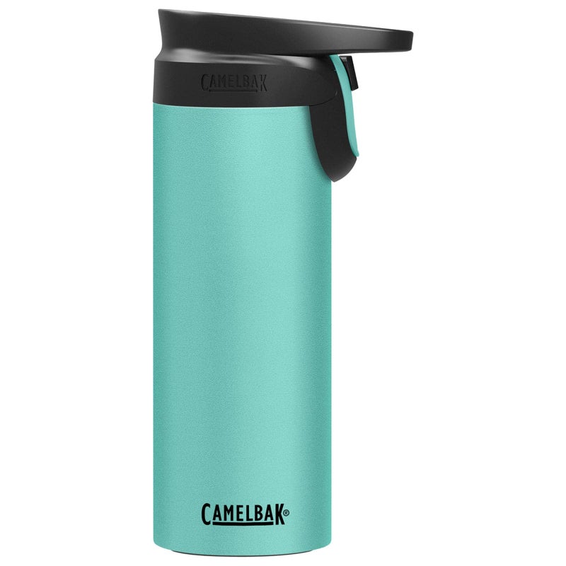 كوب Camelbak Forge Flow للقهوة والسفر معزول من الفولاذ المقاوم للصدأ - قاعدة سيليكون غير قابلة للانزلاق - سهل التشغيل بيد واحدة - ساحلي 16 أونصة