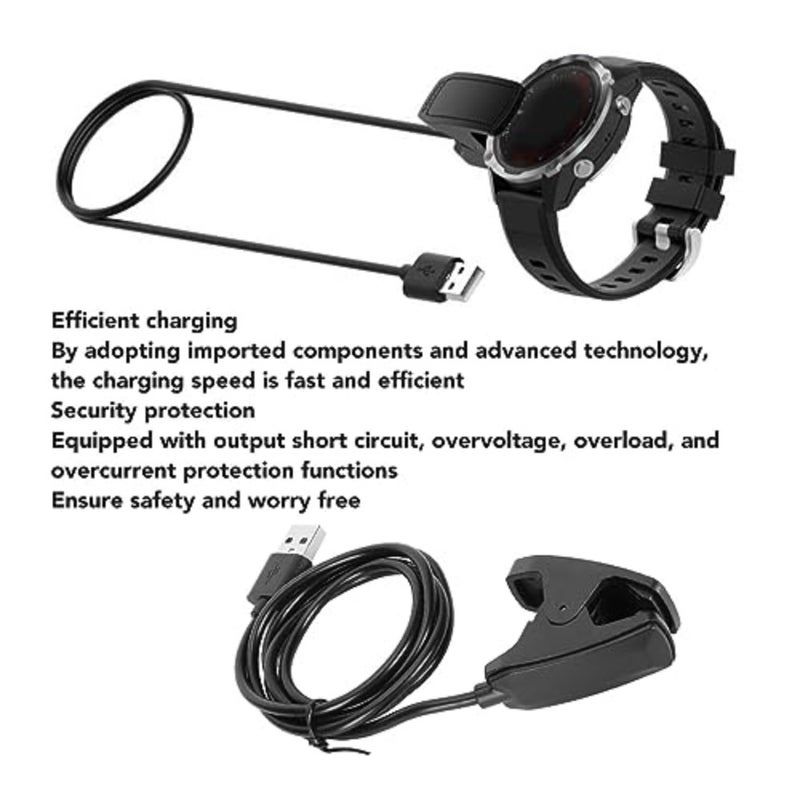 بالنسبة إلى Descent G1 Mk1 Mk2 Mk2i Mk2S: قاعدة كابل شحن USB بطول 3.3 قدم، كابل أسود مضفر من النايلون، شحن سريع 5V1A لملحقات كمبيوتر الغوص - Image 3
