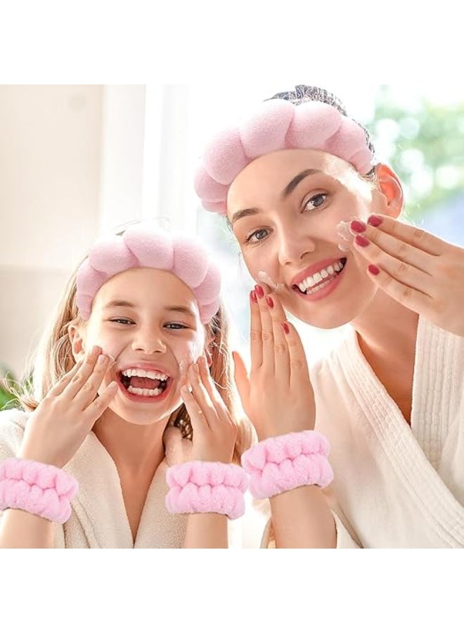 KIKI Spa Headband and Wristband Set, Terry Cloth Soft Puffy Hairband with Non-Slip Design for Facial Cleansing and Skincare - Image 5