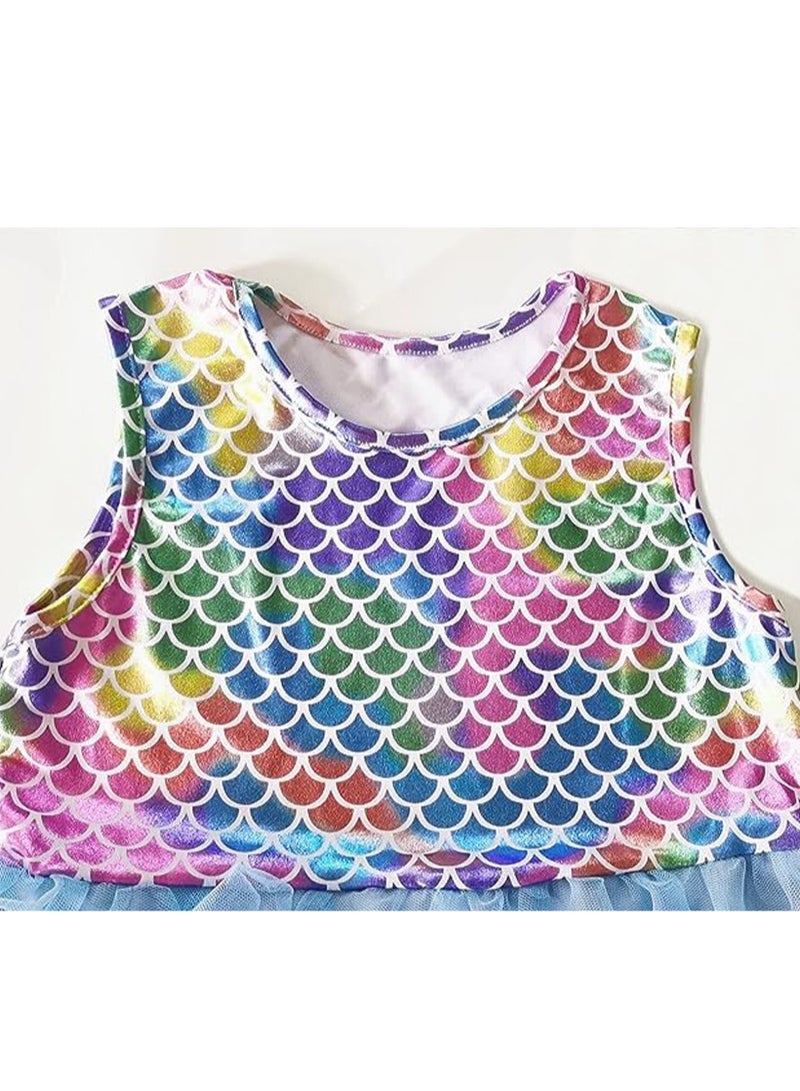 GROWSTEADY Girls Dresses for Summer Short Sleeve Kid Clothes Party  - Image 2
