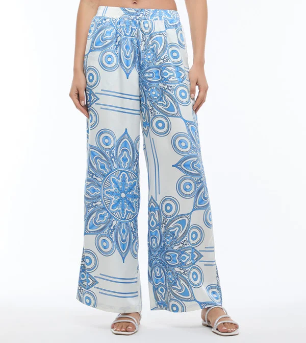 بي سي بي جي BCBG PORCELIN PRINT CHIFFON PANTS