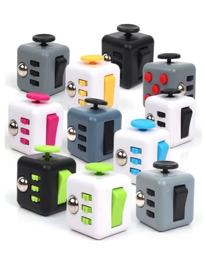 مكعب فيدجيت الدوار اليدوي، لعبة لتخفيف التوتر والقلق، مكعب سحري ممتع من 6 جوانب - Image 1