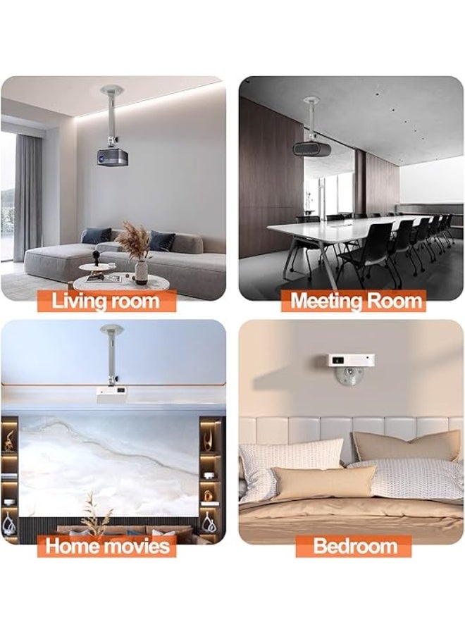 Mini Projector Wall & Ceiling Mount – 360° Rotating Bracket with 1/4" (6mm) Threaded Holes, 5 kg Capacity for Mini Projectors, Digital Cameras, Camcorders, SLRs - Image 3