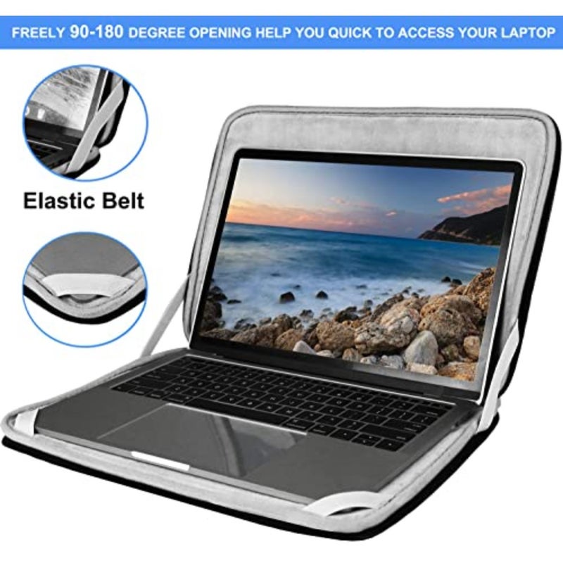 laptop sleeve 14 inch, Upgrade Durable Shockproof Protective Computer Cover Flip Case Briefcase Carrying Bag Compatible with 14"-15" HP, Lenovo, Asus, Acer, Notebook, Chromebook Computer, Black - Image 3