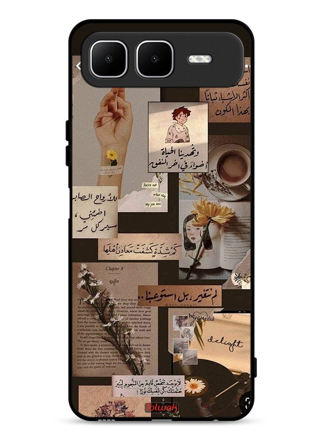 Tolwak Infinix Smart 10 Plus Protective Case Cover Arabic Quotes Vintage