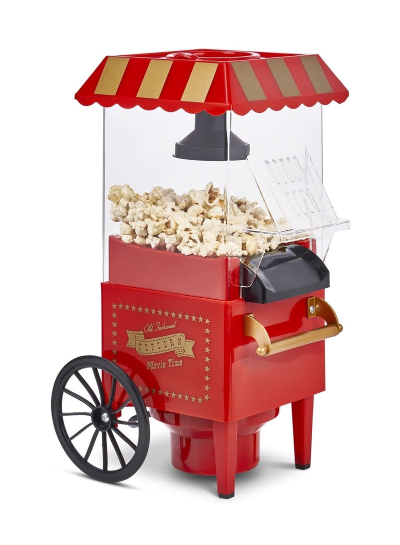 تايجر Hot Air Popcorn Maker – Nostalgic Carnival-Style Popcorn Machine for Home Use | Healthy Oil-Free Popcorn in Minutes | Quick, Easy & Fun Snack Maker for Family Nights, Parties & Gifts | Compact & Safe Design  - Image 2