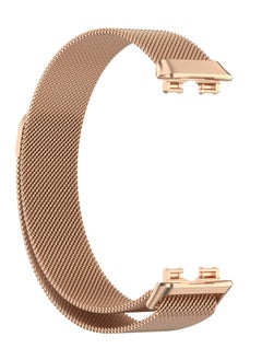 Generic Replacement Band for Huawei Band 8/Honor Band 8 Band Magnetic Stainless Steel Strap Loop Watch Band Sports Straps (Rose Gold)  - Image 4
