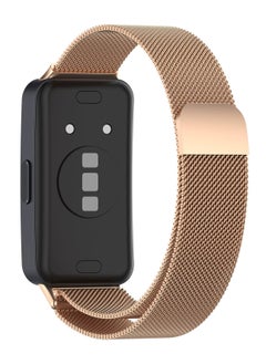 Generic Replacement Band for Huawei Band 8/Honor Band 8 Band Magnetic Stainless Steel Strap Loop Watch Band Sports Straps (Rose Gold)  - Image 2