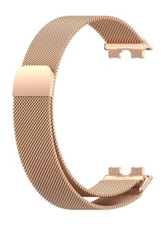 Generic Replacement Band for Huawei Band 8/Honor Band 8 Band Magnetic Stainless Steel Strap Loop Watch Band Sports Straps (Rose Gold)  - Image 3