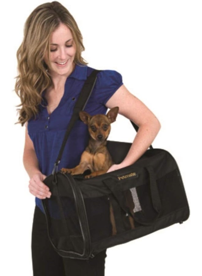 Petmate Soft-Sided Kennel Cab Pet Carrier, Black, Up To 15 Lbs - Image 3