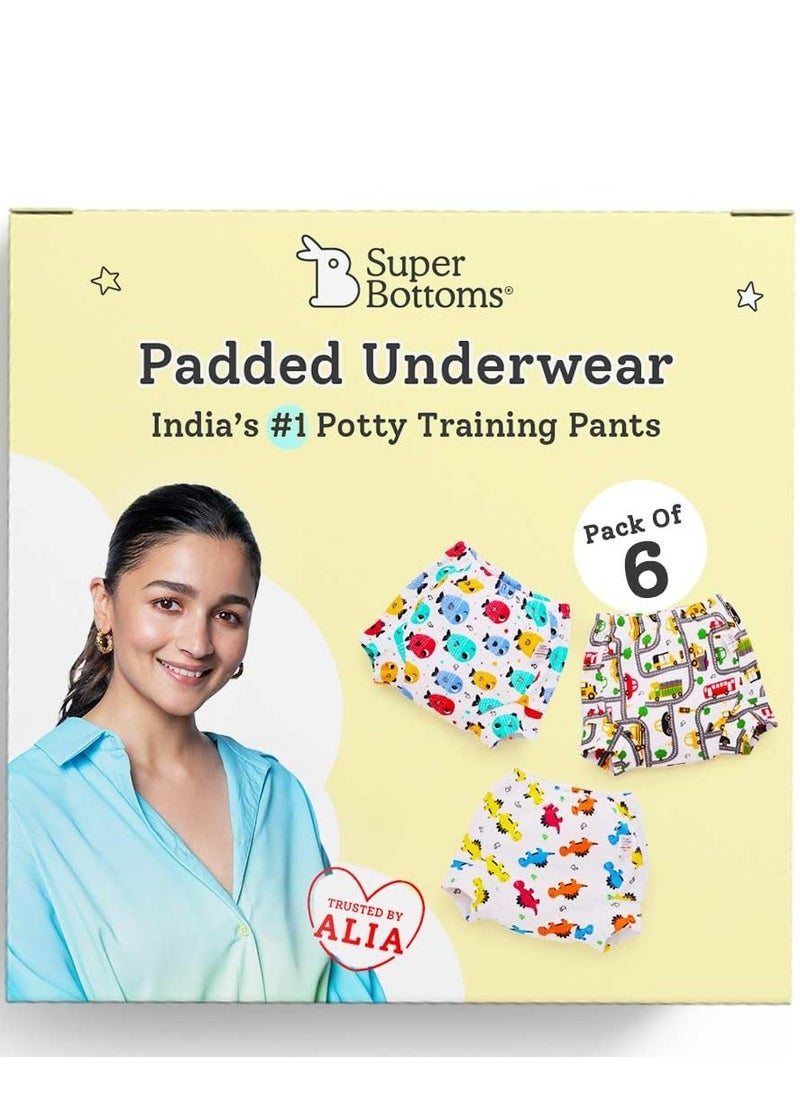 Superbottoms - superbottoms Padded Underwear Waterproof Pull up  Training Pants for Babies  Pull up  for Toddler Size 1 (1-2 Years) Striking White - Image 1