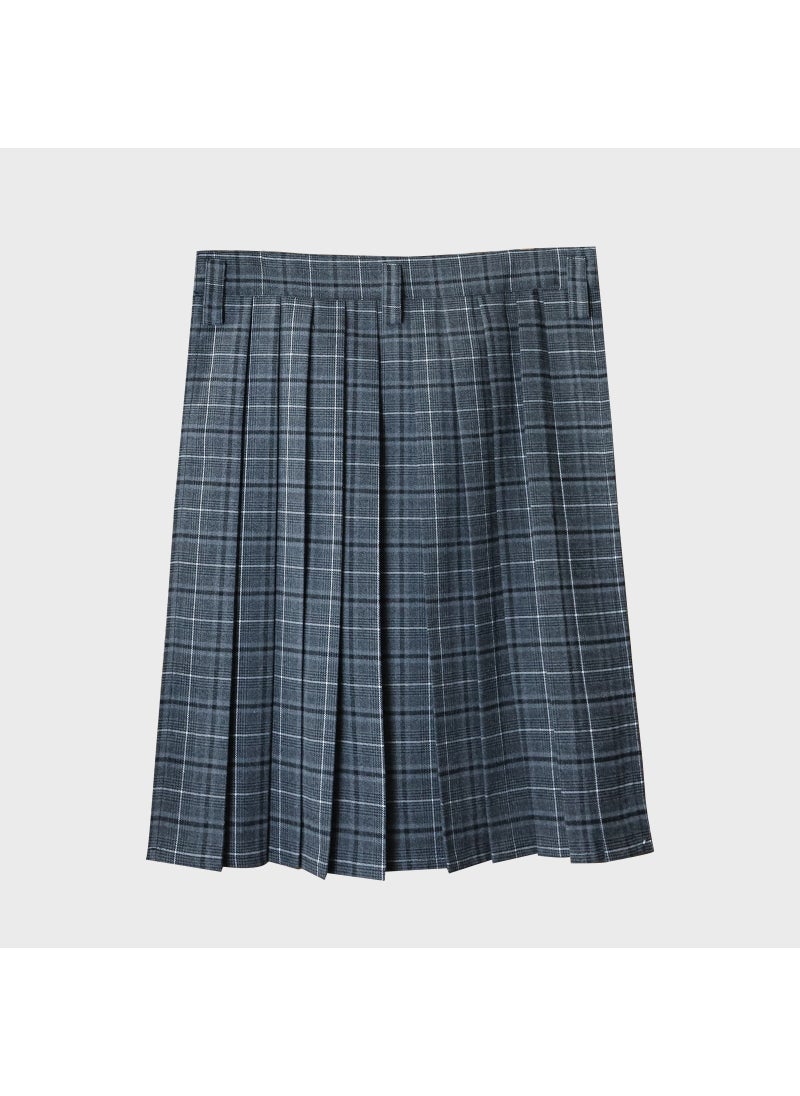 Generic Traditional Scottish Kilt Mens Plaid Skirt Grey  - Image 5