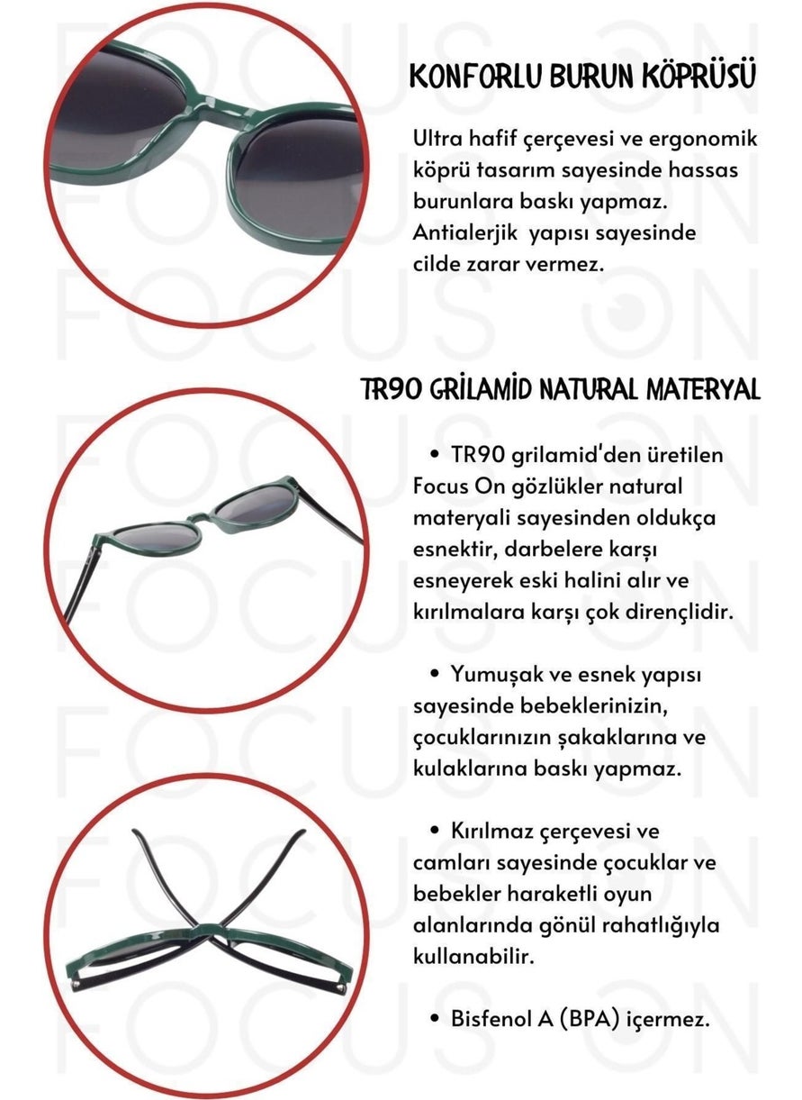 Focus On Polarized Children's Sunglasses | Black | 6-12 Years | Light Flexible  - Image 2
