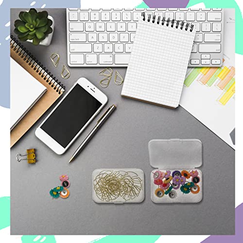 ISKYBOB 6 Packs Rectangle Small Clear Plastic Storage Containers Box Case with Hinged Lid Crafts Organizer for Crayons, Bobby Pin, Beads(3 x 2in) - Image 4