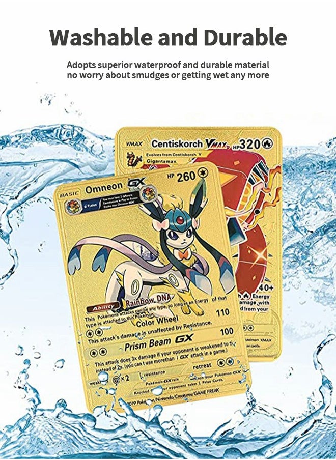 GROIC 55 Pack Gold Foil Cards Pokemon Cards Pokemon Cards Pokemon Board Game Rare Gold Cards V-Series Card Collection  - Image 4