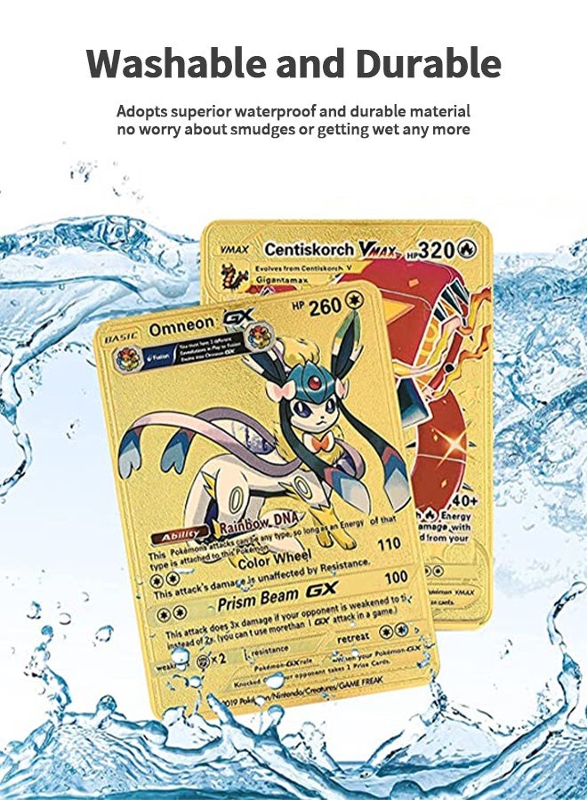 55 Pack Gold Foil Cards Pokemon Cards Pokemon Cards Pokemon Board Game Rare Gold Cards V-Series Card Collection  - Image 5