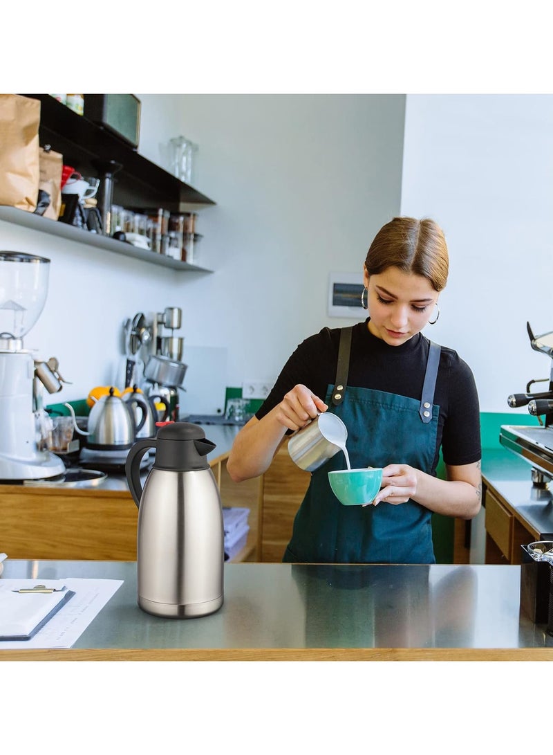 DubaiGallery 2L Vacuum Flask Thermos Doubled Wall Insulation Jug Push Button Stainless Steel - Image 4