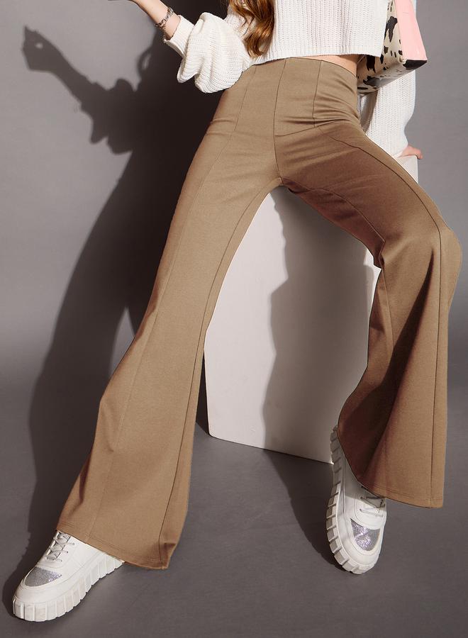 ساسافراس بنطال بوت كات واسع بخصر عالي - Image 3