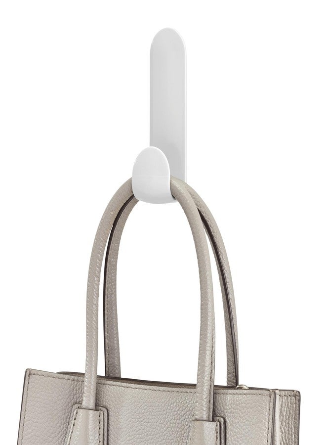 إنترديزاين خطاف حائط ذاتي اللصق من iDesign - تعليق آمن للمدخل أو الخزانة أو المرآب، عبوة من قطعتين، لون أبيض - Image 1