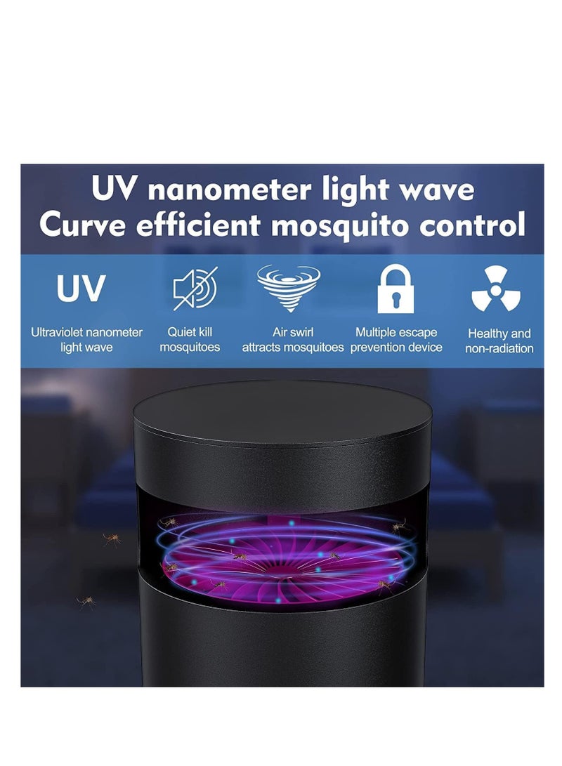 SYOSI مبيد حشرات، مصيدة ذباب الفاكهة، مبيدات الناموس والذباب الكهربائية، مصيدة الجاذب للحشرات، مبيد قوي للحشرات الصغيرة، هيكل بلاستيك ABS، مصباح ناموس قابل للتعليق للاستخدام المنزلي، الداخلي، الخارجي، الفناء (أسود) - Image 5