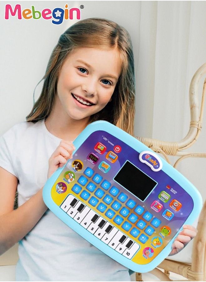 MEBEGIN - Kids Tablet Learning machine Pad Toy with A-to-Z Alphabet and 1-to-10 Numbers Piano Keys English Early Education Intelligent Story Machine Large-capacity Content Multi-functional Toy - Image 1