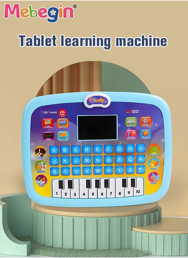 MEBEGIN - Kids Tablet Learning machine Pad Toy with A-to-Z Alphabet and 1-to-10 Numbers Piano Keys English Early Education Intelligent Story Machine Large-capacity Content Multi-functional Toy - Image 1