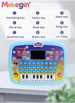 MEBEGIN Kids Tablet Learning machine Pad Toy with A-to-Z Alphabet and 1-to-10 Numbers Piano Keys English Early Education Intelligent Story Machine Large-capacity Content Multi-functional Toy  - Image 4