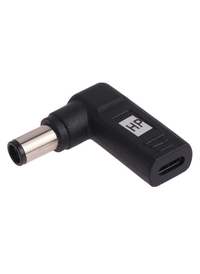 BURAQ - USB-C / Type-C Female to 7.4 x 5.0mm Male Plug Elbow Adapter Connector for HP Laptops - Image 1
