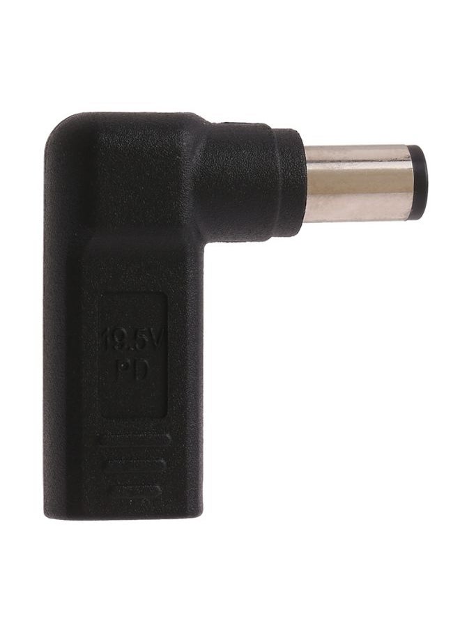 BURAQ - USB-C / Type-C Female to 7.4 x 5.0mm Male Plug Elbow Adapter Connector for HP Laptops - Image 1