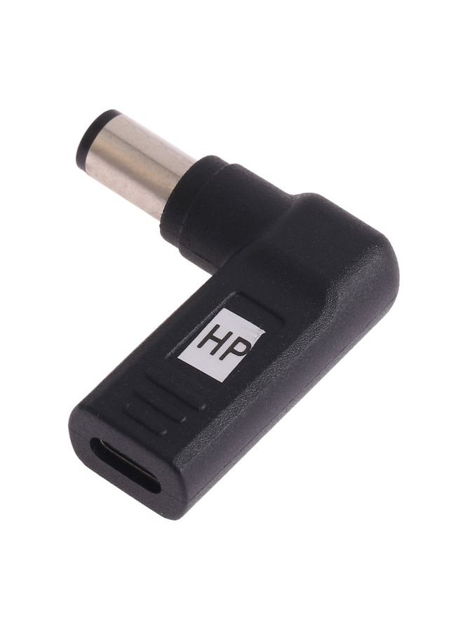 BURAQ - USB-C / Type-C Female to 7.4 x 5.0mm Male Plug Elbow Adapter Connector for HP Laptops - Image 1