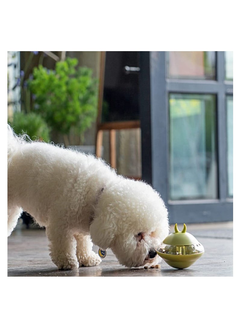 SYOSI UFO Shaped Interactive Toy, Treat Dispensing Dog Toy Pet Treat Dispenser Playful Canine Toy Interactive Dog Game  Rotating Food Puzzle for Dogs and Puppies, Dog Enrichment Toys(Pink) - Image 4