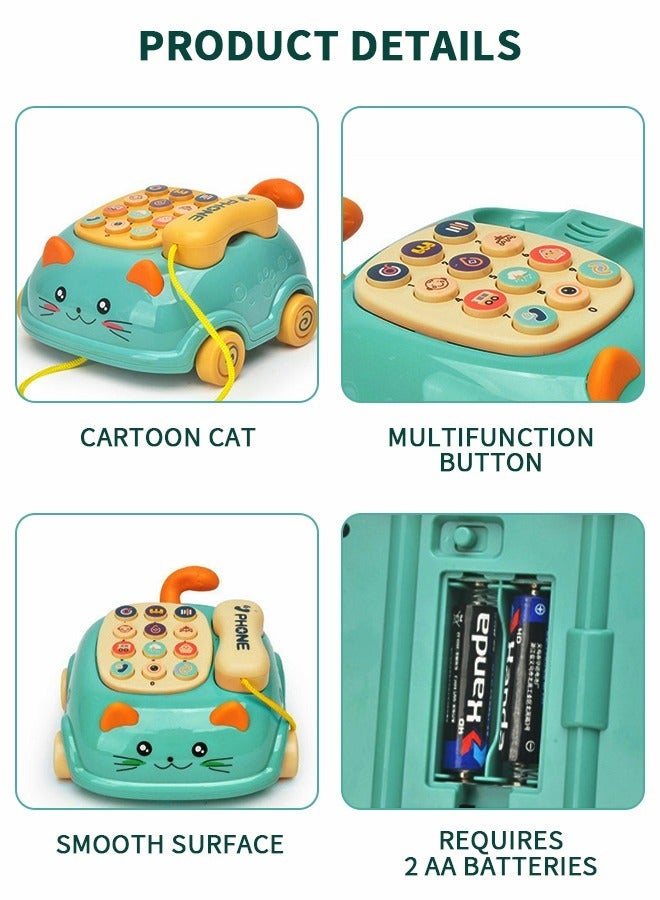 Cute Cat Musical Learning Toy for Kids - Baby Phone Early Education Landline Simulation - Image 4
