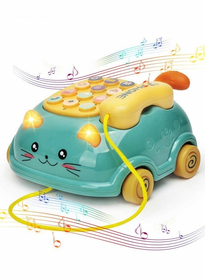 Cute Cat Musical Learning Toy for Kids - Baby Phone Early Education Landline Simulation - Image 1
