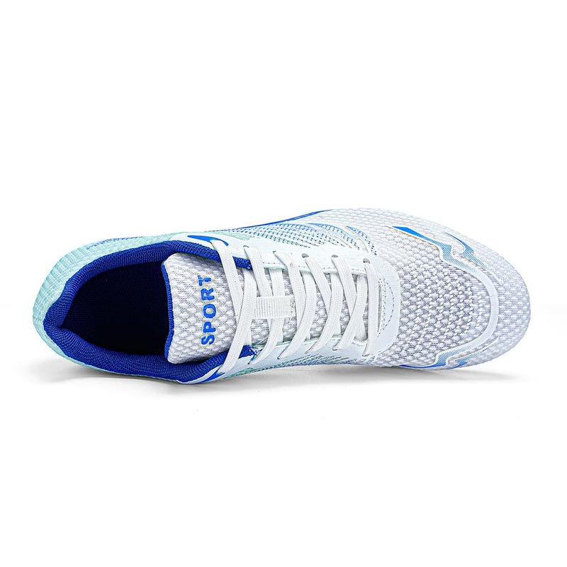 WESHIRUN Track and Field Shoes for Men Women 8 Spikes Boys and Girls Kids Running Racing Shoes Blue - Image 4