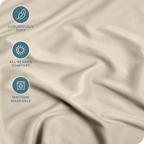Bare Home Fitted Bottom Sheet Twin XL Size - Premium 1800 Microfiber - Ultra-Soft Hotel Luxury - Deep Pocket - Durable and Long Lasting (Twin XL, Sand) - Image 2