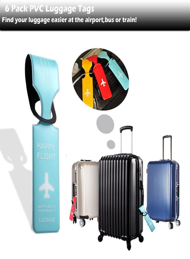 Nyganmelloz 6 Pack Luggage Tag - Baggage Handbag Suitcase Tags with Name ID Card Quickly Spot Luggage Suitcase, Anti-lost Tag,Personality Tag Luggage Tags Bag Tag for Travel Journey or business trip - Image 3