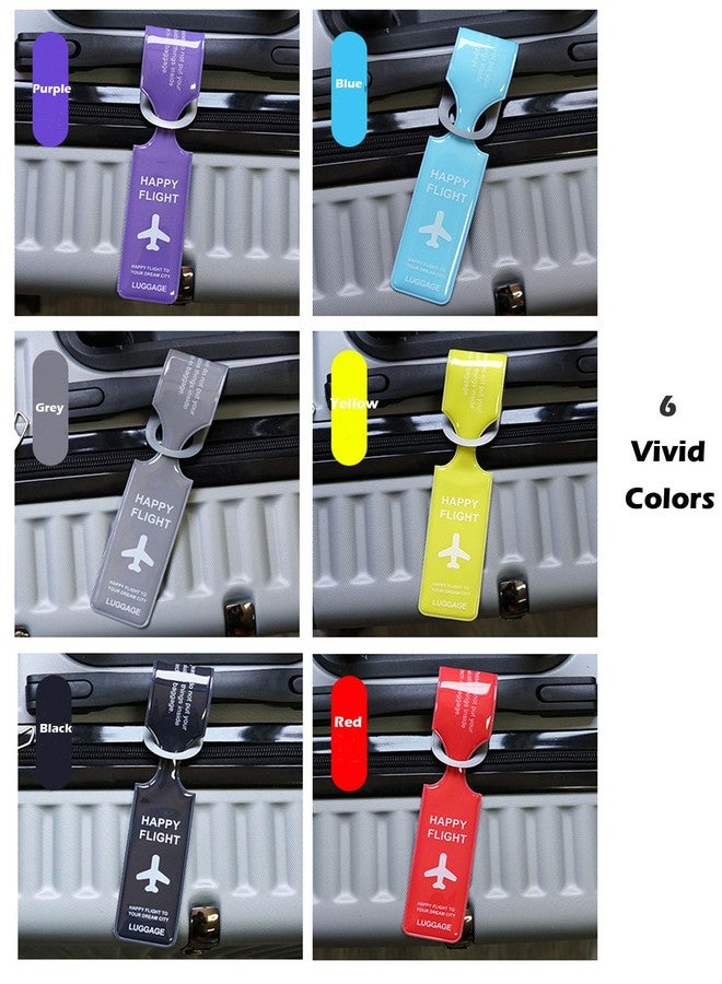 Nyganmelloz 6 Pack Luggage Tag - Baggage Handbag Suitcase Tags with Name ID Card Quickly Spot Luggage Suitcase, Anti-lost Tag,Personality Tag Luggage Tags Bag Tag for Travel Journey or business trip - Image 5