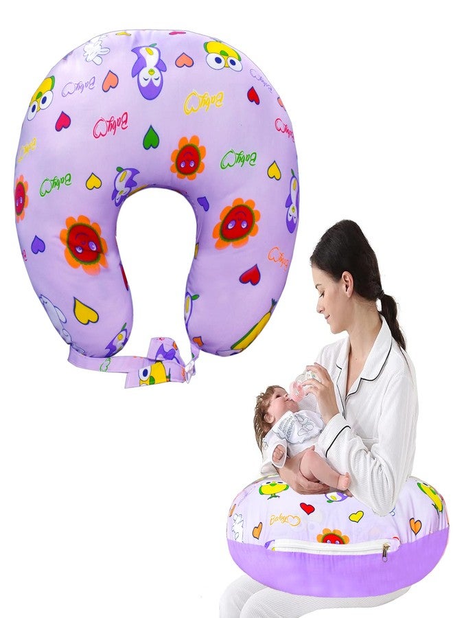 ParentsLap Gem Multipurpose Baby Feeding Nursing Cum Maternity Pillow for New Born (Purple) - Image 1