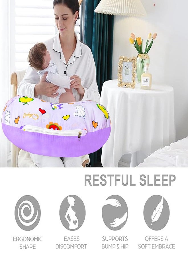 ParentsLap Gem Multipurpose Baby Feeding Nursing Cum Maternity Pillow for New Born (Purple) - Image 4