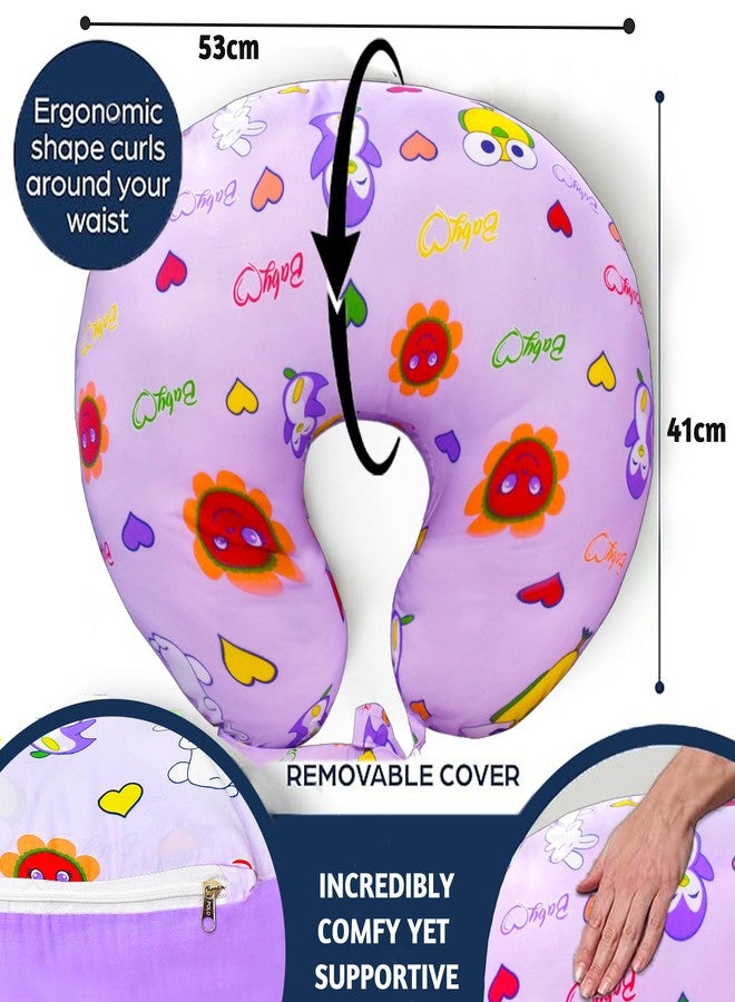 ParentsLap Gem Multipurpose Baby Feeding Nursing Cum Maternity Pillow for New Born (Purple) - Image 5