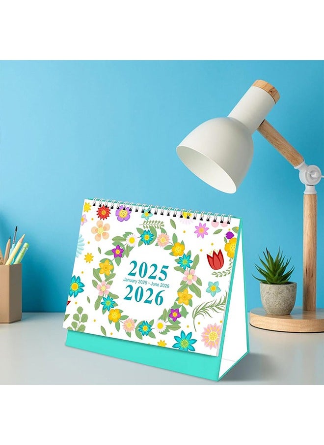 Beauenty Desktop Calendar, Mini Desk Calendar Aesthetic Desktop Calendars, Standing Desk Calendar, Flip Desktop Calendar,Beautiful Small Desktop Calendar for ome School Office(Jan. 2025 - Jun. 2026)  - Image 4